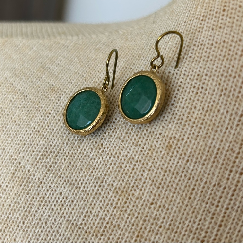 Sensitive Ears Gold Drop Earrings - Picture 9 of 12
